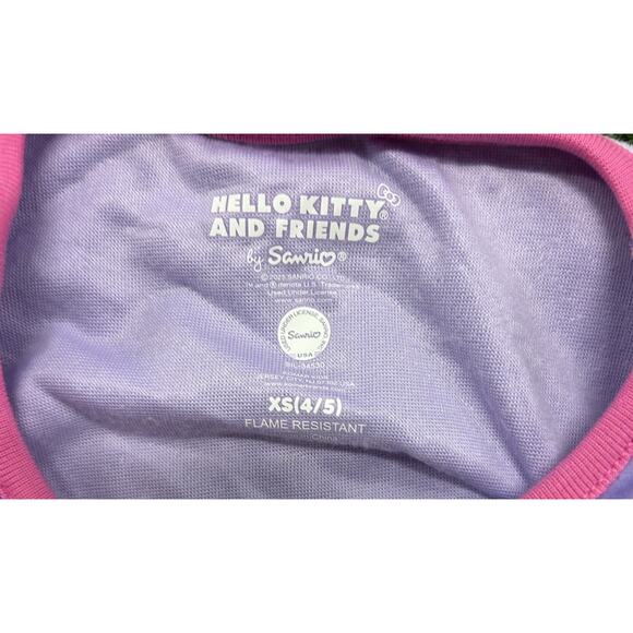 Hello Kitty and Kuromi Girls Character Graphic Pajama Set Size Size XS - Picture 4 of 5